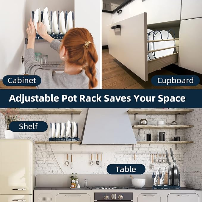 ROOHUA Expandable Pot and Pan Organizer - Image 6