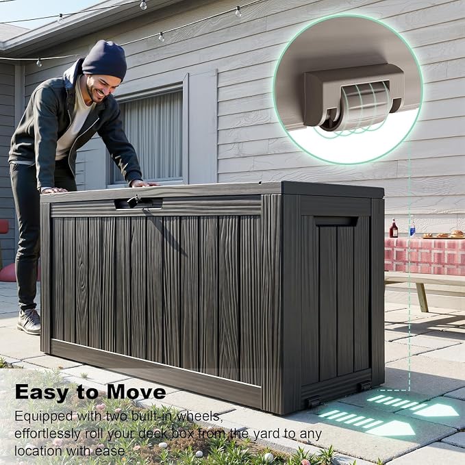 90 Gallon Waterproof Outdoor Storage Box, Deck Boxs - Image 4