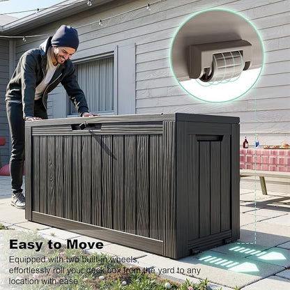 90 Gallon Waterproof Outdoor Storage Box, Deck Boxs - Image 4