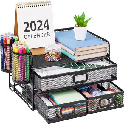 Marbrasse 3 Tier Mesh Desk Organizer by Marbrasse