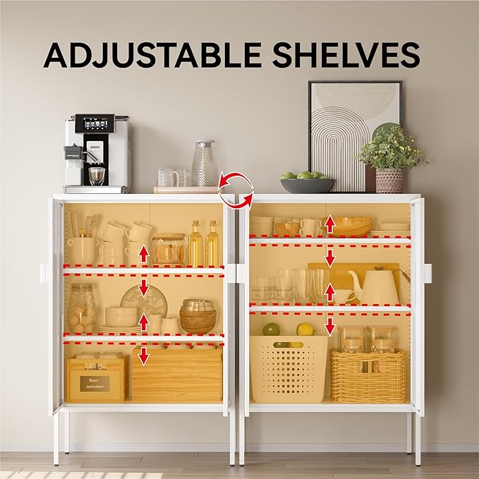 COFaR White Metal Storage Cabinet - Image 5