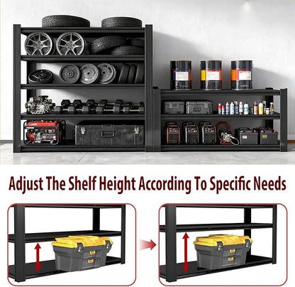 Metal Storage Shelves Unit, 5-Tier Adjustable Heavy Duty Garage Shelving - Image 7