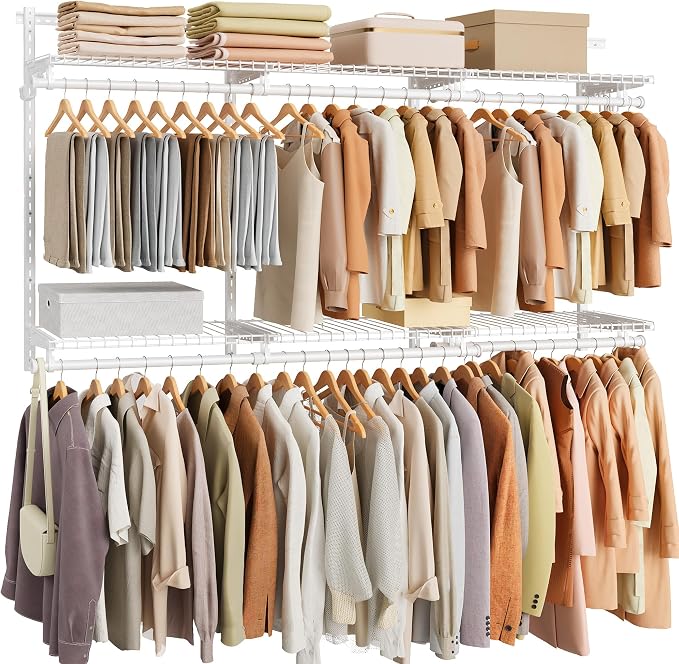 SONGMICS HOME Closet System, Closet Insert Organizer, 4-6 ft, Adjustable Metal by SONGMICSHOME