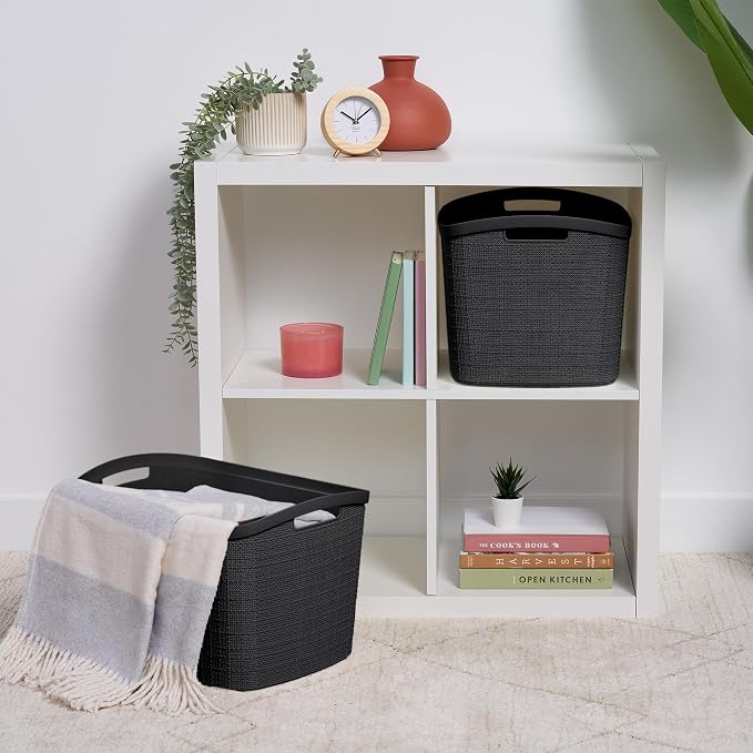 Curver Set of 2 XL 30.5L Jute Decorative Plastic Organization and Storage - Image 9