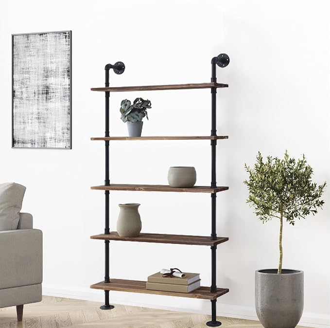 Industrial Pipe Multi Shelves Wall Mount Living Room Bar Floating Shelf 24 by Unknown