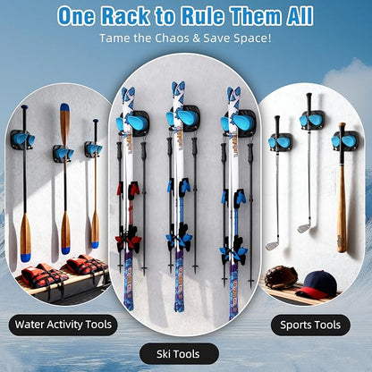 WDZREE Ski & Snowboard Wall Rack - Image 6