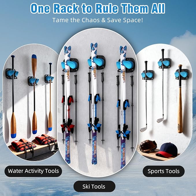 WDZREE Ski & Snowboard Wall Rack - Image 6