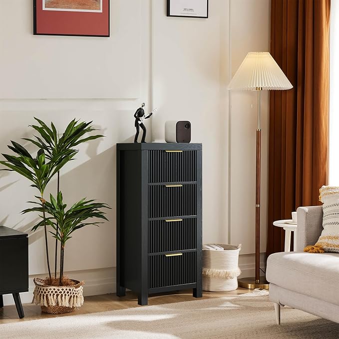 Mid-Century Modern Tall Wooden Dresser - Image 7