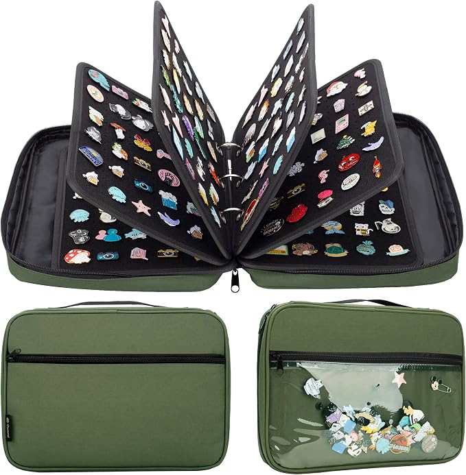 Enamel Pin Display Pages Pin Carrying Case, Pins Collection Storage Organizer by PACMAXI