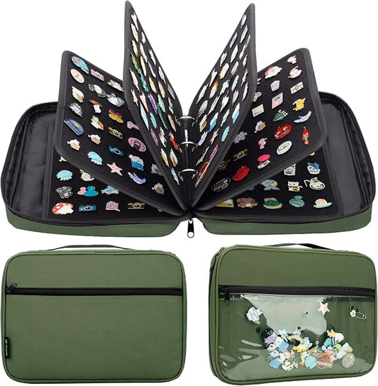 Enamel Pin Display Pages Pin Carrying Case, Pins Collection Storage Organizer by PACMAXI