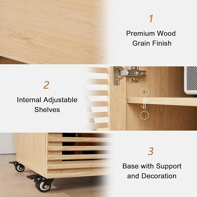 LEVNARY 5-Tier AV Media Cabinet - Image 5