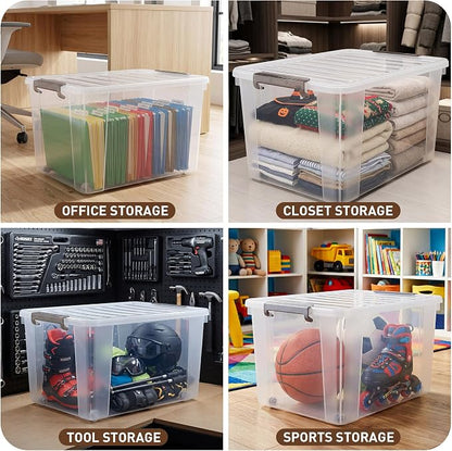 Citylife 69 QT Plastic Storage Bins - Image 6