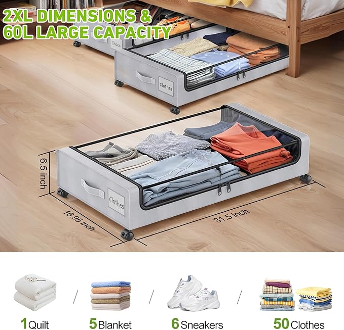 Beborxue Under Bed Storage - Image 4