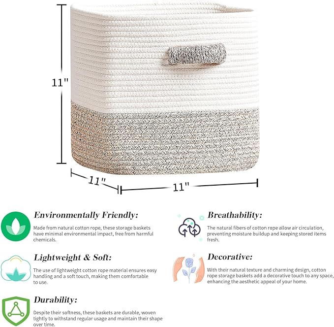 R RUNKA Storage Cube Baskets 3-Pack - Image 2