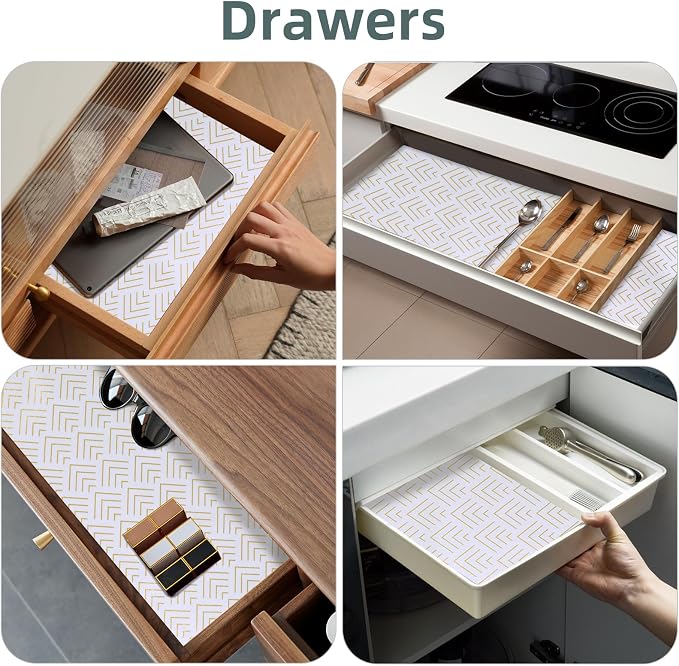 Shelf Liner for Kitchen Cabinets 12in x 10FT Non Adhesive Drawer Liner Non-Slip - Image 5