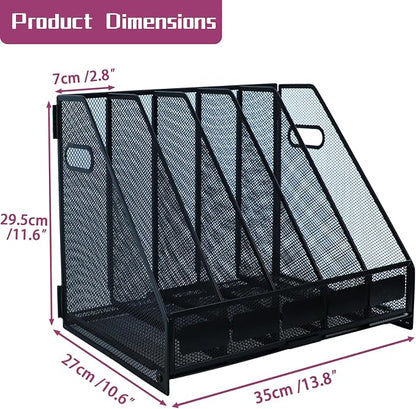 Desk Organizers, Metal Magazine File Holder - Image 2