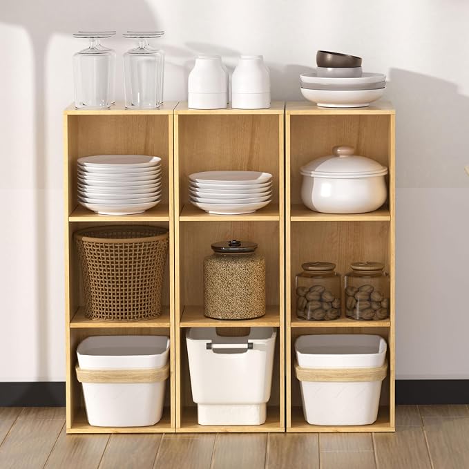 3 Cube Storage Organizer, Cube Shelf，3 Tier Cube Low Bookcase Freestanding - Image 2