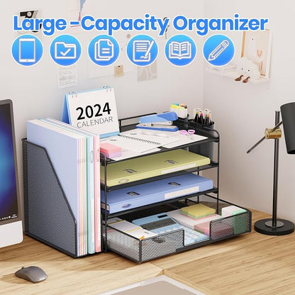 OPNICE Desk Organizer, 4-Tier Desktop File Organizer - Image 7