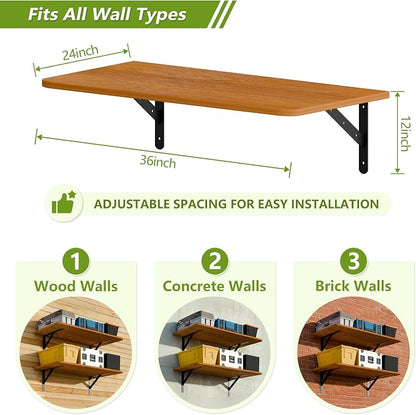 Dogsky 2-Pack Garage Storage Shelving Wall Mounted, 3x2Ft Heavy Duty Wood - Image 3