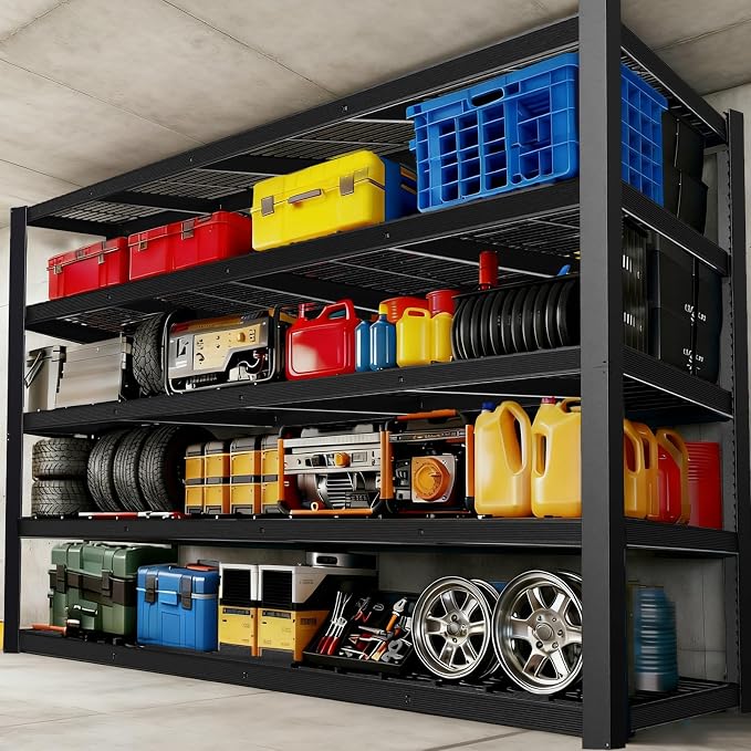 Storage Shelves Heavy Duty Metal Shelving 84" H, Adjustable Garage Shelves by Unknown