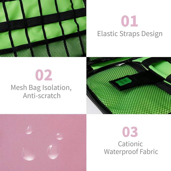 Lcsmaokin Electronics Travel Organizer, Portable Waterproof Electronic Travel - Image 4