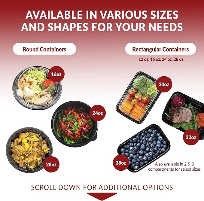 Reli. 28 oz Meal Prep Containers w/Lids - Image 6