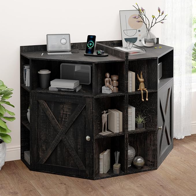 Vabches Corner Cabinet, Corner Storage Shelf - Image 5