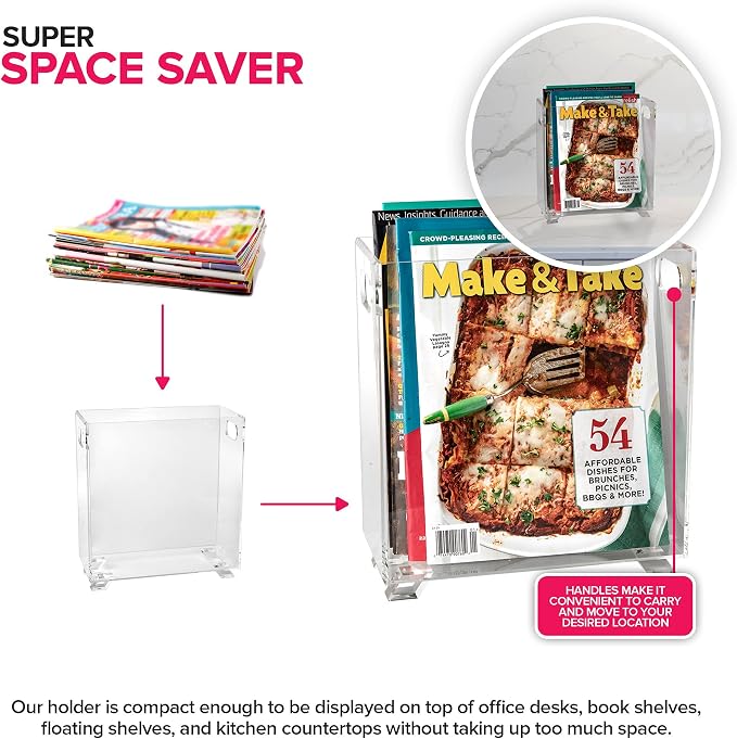 Stock Your Home Acrylic Magazine Holder - Image 3