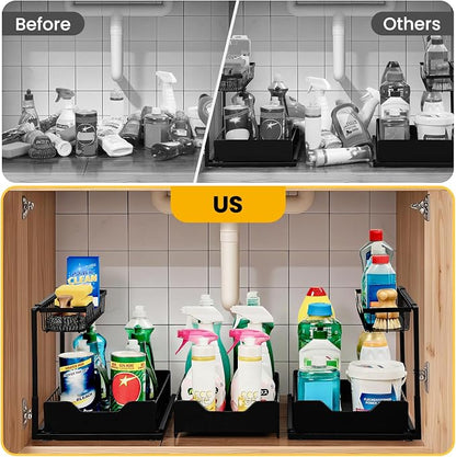3 Pack, Under Sink Organizer 2-Tier - Image 3