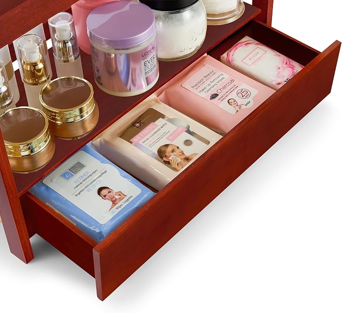Sorbus Bamboo Bathroom Counter Organizer – 2-Tier Shelf - Image 4