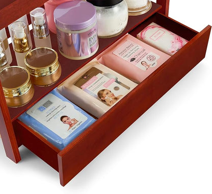 Sorbus Bamboo Bathroom Counter Organizer – 2-Tier Shelf - Image 4
