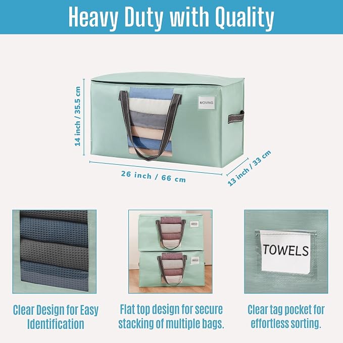 VENO 4 Pack Moving Bags, Comforter and Blanket Storage Bags - Image 3