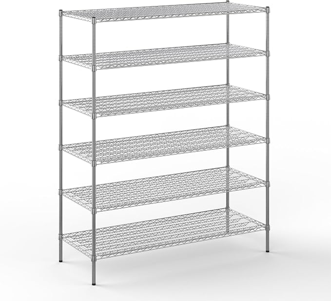 24" Deep x 60" Wide x 74" Height Wire Shelving Kit | 6-Tier | NSF Commercial by Regal+Altair