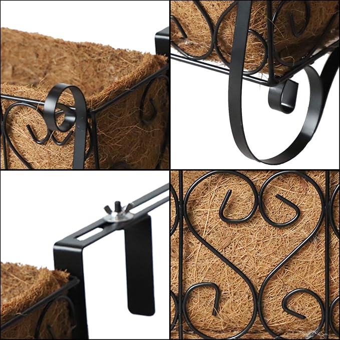 MorTime Iron Hanging Flower Rack Basket Shelf - Image 6
