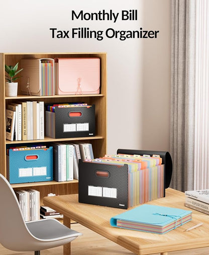 Sooez Accordion File Organizer, 13-Pocket Expanding File Folder Letter Size | - Image 6