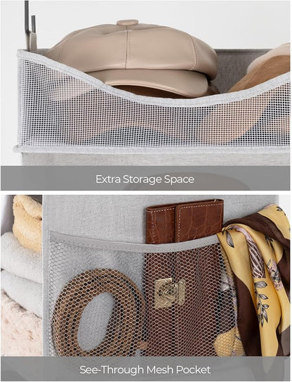 StorageWorks Hanging Closet Organizer, 3-Shelf Hanging Closet Shelves - Image 4