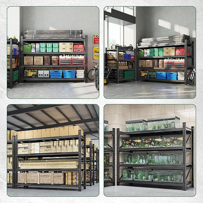 Letaya 71.3" W Metal Storage Shelves, 5000LBS Heavy Duty Garage Shelving Units - Image 6