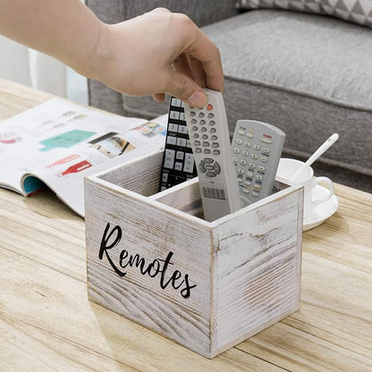 MyGift Remote Control Holder, TV Remote Holder, Wood Remote Caddy - Image 4
