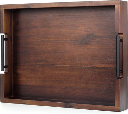 Ottoman Tray, Acacia Wood Serving Tray by RAKYTO
