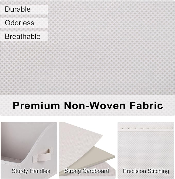 WUIKE Closet Storage Bins, Large Trapezoid Storage Boxes - Image 4