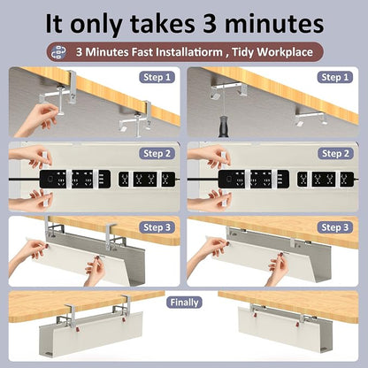 36" Under Desk Cable Management Tray - Image 4