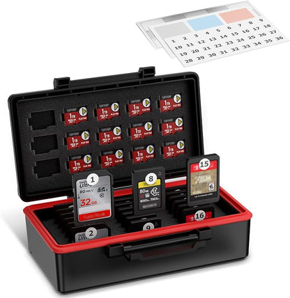 36 Slots SD MSD Memory Card Case Holder Water-Resistant Anti-Shock Storage by Kiorafoto