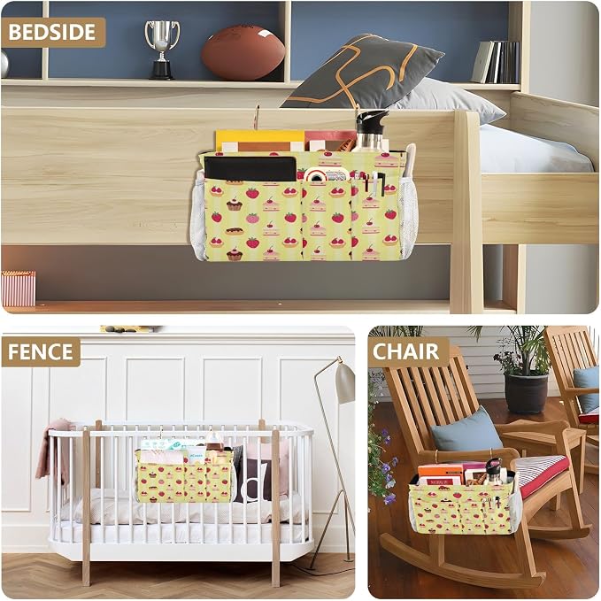 Bedside Caddy Storage Organizer Bunk Bed Hanging Storage Organizer Bag - Image 8