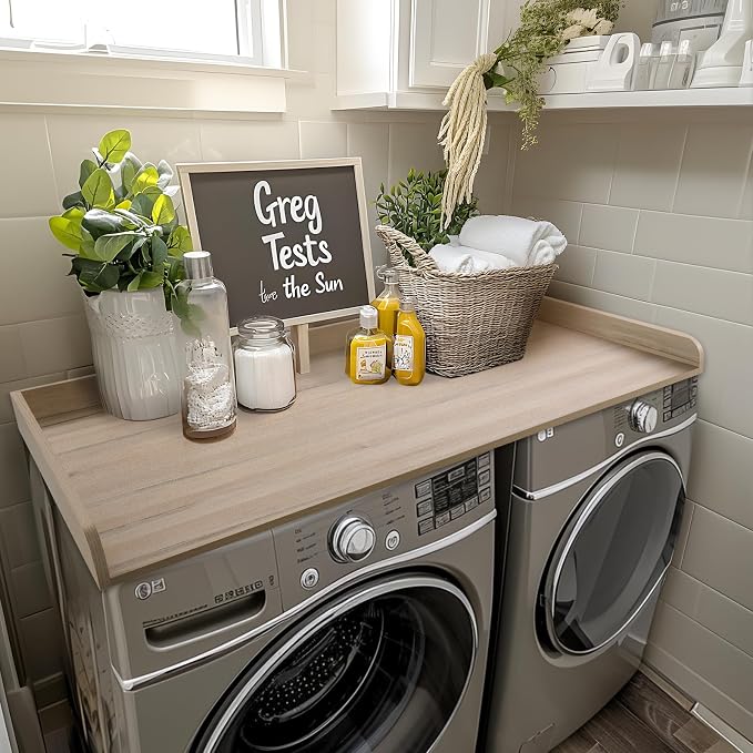 Kaboon Washer Dryer Countertop 58" x 28" Extra Large Version, Melamine - Image 6