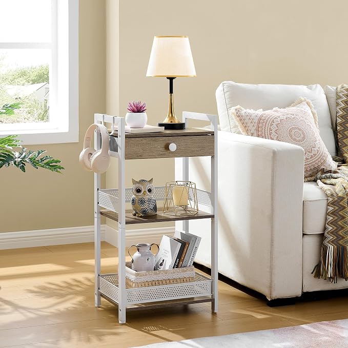 FAVOOSTY 3-Tier Bathroom Ladder Shelf Floor Storage Shelf - Image 8