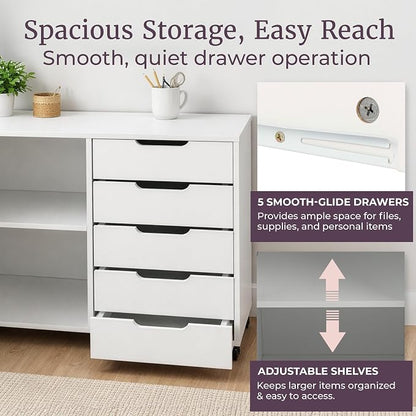 5 Drawer Office Storage Cabinet - Image 4