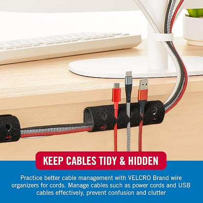 Velcro Brand Cord Organizer for Desk & Nightstand, Stocking Stuffers for Adults - Image 4