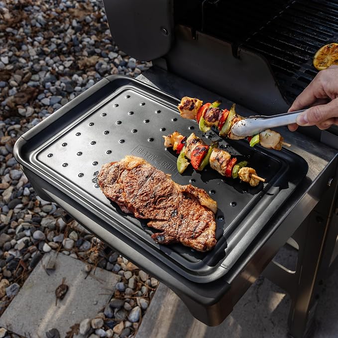 BLAZIN' GRILL Prep and Serving Trays | Set of 3 Stackable, Melamine Trays - Image 6