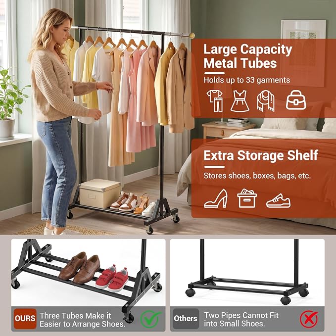 Rolling Garment Rack - Image 2