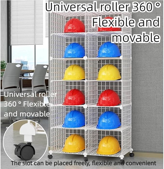 Stackable Safety Helmet Storage Boxes, Large Adjustable Hard Hat Placement - Image 5